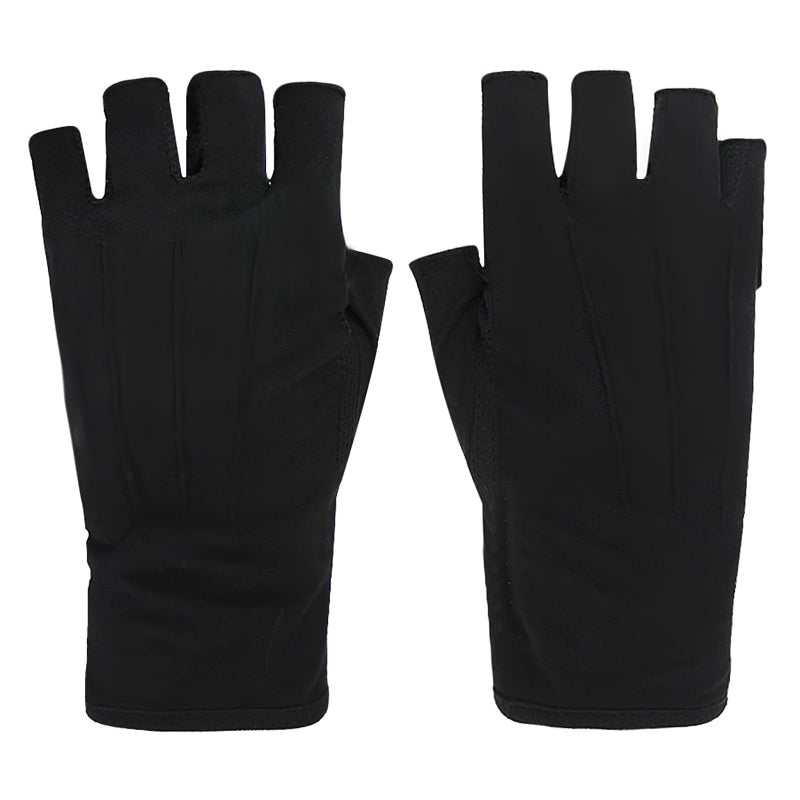 Ylucky Lightweight Summer Fingerless Gloves Men Women UV Sun Protection Driving Cotton Gloves Nonslip Touchscreen Mittens - Image 1